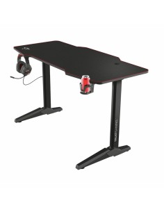 Scrivania Trust GXT 1175 Imperius XL Gaming Nero Nero/Rosso Acciaio 140 x 66 cm da Trust, Scrivanie e tavoli per computer - R...