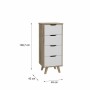 Caisson à Tiroirs Vankka Chêne 45 x 42 x 108 cm 45 x 108,7 x 42 cm de BigBuy Home, Commodes - Réf : S7106921, Prix : 151,58 €...