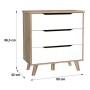 Caisson à Tiroirs Vankka Bois Chêne (80 x 42 x 86,3 cm) de BigBuy Home, Commodes - Réf : S7106931, Prix : 152,02 €, Remise : %