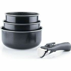 Saucepan with Lid Ø 14 cm Silver Aluminium 1 L (10 Units) | Tienda24 - Global Online Shop Tienda24.eu