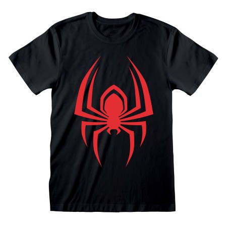 Short Sleeve T-Shirt Spider-Man Hanging Spider Black Unisex by Spider-Man, T-Shirts - Ref: D0800444, Price: 23,79 €, Discount: %