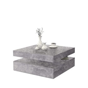 Mesa de apoio Cinzento claro (78 x 78 x 35,4 cm) de BigBuy Home, Mesas auxiliares - Ref: S7109350, Preço: 155,29 €, Desconto: %