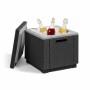 Tavolo aggiuntivo Allibert by KETER Ice Cube graphite 42 x 42 x 41 cm Grigio di Allibert by KETER, Tavolini da appoggio - Rif...