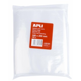 Bags Apli Self-closing Plastic 100 Units White Transparent