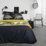 Bedding set TODAY Black Yellow Double bed 220 x 240 cm by TODAY, Sheets and pillowcases - Ref: S7109696, Price: 44,95 €, Disc...