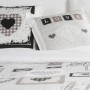 Bedding set TODAY Hearts White Double bed 240 x 260 cm by TODAY, Sheets and pillowcases - Ref: S7109833, Price: 45,45 €, Disc...