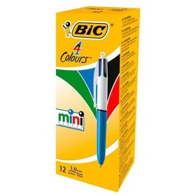 Bolígrafo Bic Mini 4Colours Azul Blanco 0,32 mm (12 Piezas)