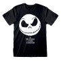 Camiseta de Manga Corta The Nightmare Before Christmas Jack Face Negro Unisex de The Nightmare Before Christmas, Camisetas - ...