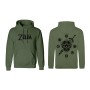 Felpa con Cappuccio Unisex The Legend of Zelda Logo and Shield Verde di The Legend of Zelda, Felpe - Rif: D0800449, Prezzo: 4...