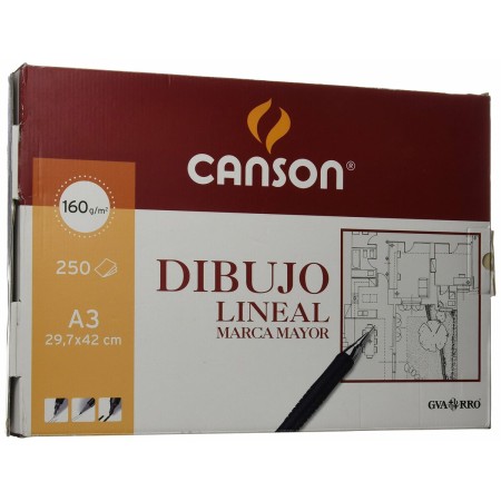 Papel de dibujo Canson Basik Blanco A3 250 Hojas