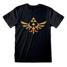 Short Sleeve T-Shirt The Legend of Zelda Hyrule Logo Black Unisex by The Legend of Zelda, T-Shirts - Ref: D0800451, Price: 23...