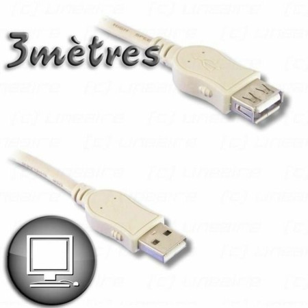 Verlängerungskabel mit USB Lineaire PCUSB211E 3 m | Tienda24 - Global Online Shop Tienda24.eu