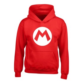 Sweat à capuche unisex Super Mario Badge Rouge de Super Mario, Sweatshirts - Réf : D0800452, Prix : 39,17 €, Remise : %