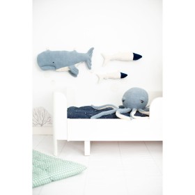 Jouet Peluche Crochetts OCÉANO Bleu Blanc Pieuvre Baleine Poissons 29 x 84 x 14 cm 4 Pièces de Crochetts, Animaux et personna...