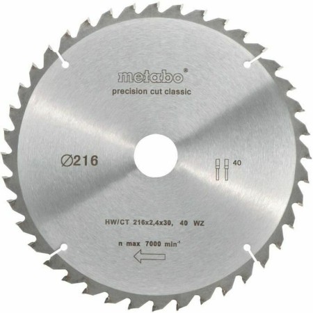 Disque de coupe Metabo 628060000 Scie circulaire Ø 216 mm | Tienda24 - Global Online Shop Tienda24.eu