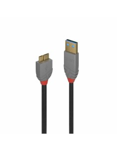 Cable USB A a USB B LINDY 36677 10 m Negro Gris | Tienda24 Tienda24.eu