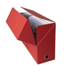 boîte pour archives Exacompta Rouge A4 25,5 x 34 cm