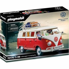 Playset de Veículos Playmobil 70176 Volkswagen T1 Bus Vermelho de Playmobil, Playsets de figuras de brincar - Ref: S7122826, ...