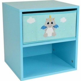 Mesa de Cabeceira DKD Home Decor Infantil Cinzento Cor de Rosa Branco Amarelo (40 x 29 x 73,5 cm) | Tienda24 - Global Online Shop Tienda24.eu