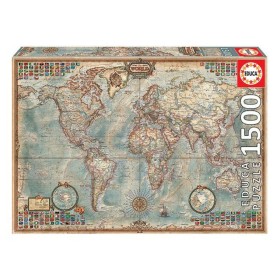 Puzzle Educa The World, Political map 16005 1500 Pièces de Educa, Puzzles classiques - Réf : S7124027, Prix : 35,02 €, Remise...