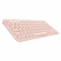 Clavier Logitech K380 Français AZERTY Rose AZERTY de Logitech, Claviers - Réf : S7133944, Prix : 67,61 €, Remise : %