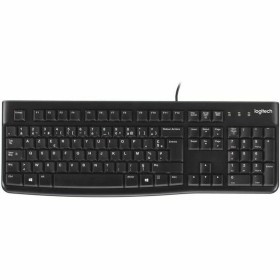 Tastatur Logitech K120 Schwarz Französisch AZERTY von Logitech, Tastaturen - Ref: S7134089, Preis: 34,97 €, Rabatt: %