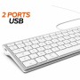 Tastiera Mobility Lab Bianco Argentato Mac OS AZERTY | Tienda24 - Global Online Shop Tienda24.eu