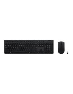 Tastatur mit Drahtloser Maus Lenovo 4X30H56823 Schwarz Spanisch Qwerty Spanisch | Tienda24 Tienda24.eu