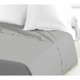 Top sheet Happy Home LISOS COTTON Anthracite Single | Tienda24 - Global Online Shop Tienda24.eu