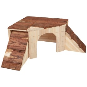 Casa de Miniatura Kerbl Roedores 37 x 37 x 16 cm Marrón Madera de Kerbl, Camas - Ref: S7138869, Precio: 33,21 €, Descuento: %