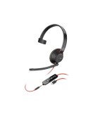 Kopfhörer mit Mikrofon HP Blackwire 5210 Schwarz | Tienda24 Tienda24.eu