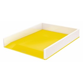 Tabuleiro de arquivo Leitz WOW Dual Branco Amarelo poliestireno