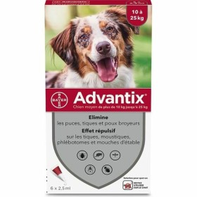 Pipette pour chien Advantix 10-25 Kg de Advantix, Pipettes anti-puces - Réf : S7140495, Prix : 57,41 €, Remise : %