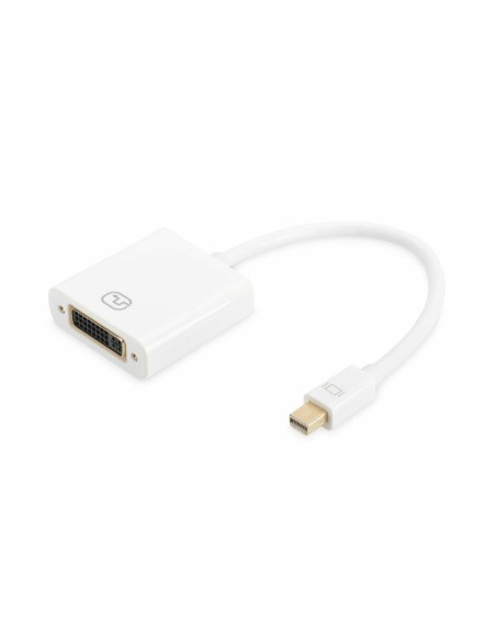 Adapter Mini DisplayPort an DVI Digitus AK-340406-001-W Weiß Schwarz | Tienda24 Tienda24.eu