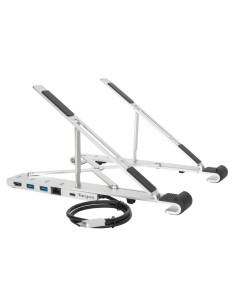 Soporte para Portátil TooQ TQLRS0012-AL-G Aluminio | Tienda24 Tienda24.eu