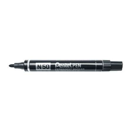 Rotulador permanente Pentel N50-BE Negro 12 Unidad