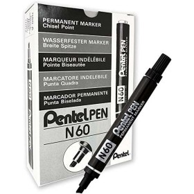 Dauermarker Pentel N60 Schwarz 12 Stücke