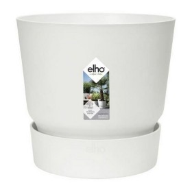 Vaso com Prato Elho Greenville Ø 39 x 36,8 cm Redondo Branco Plástico de Elho, Vasos - Ref: S7148986, Preço: 53,12 €, Descont...