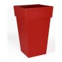 Plant pot EDA Tuscan Squared Red polypropylene (39 x 39 x 65 cm) by EDA, Flower Pots - Ref: S7149124, Price: 51,18 €, Discoun...