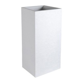 Pot EDA Graphit Blanc Plastique Carré 39,5 x 39,5 x 80 cm de EDA, Pots de fleurs - Réf : S7149306, Prix : 110,09 €, Remise : %