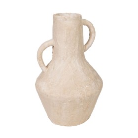 Vase Romimex Blanc Terre cuite 25 x 37 x 25 cm Avec des poignées de Romimex, Vases - Réf : D1616209, Prix : 62,84 €, Remise : %