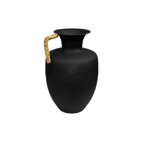 Vase Romimex Noir Métal osier 23 x 33 x 23 cm Avec poignée de Romimex, Vases - Réf : D1616213, Prix : 51,26 €, Remise : %