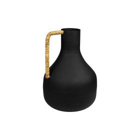 Vase Romimex Noir Métal osier 23 x 34 x 23 cm Avec poignée de Romimex, Vases - Réf : D1616219, Prix : 54,35 €, Remise : %