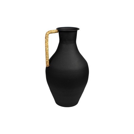 Vaso Romimex Preto Metal vime 24 x 39 x 24 cm Com pega de Romimex, Jarrões - Ref: D1616220, Preço: 56,20 €, Desconto: %