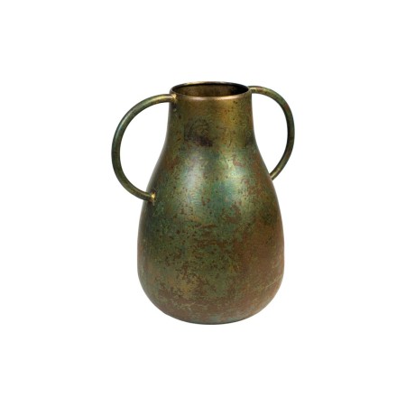 Vase Romimex Marron Métal 17 x 26 x 25 cm Avec des poignées de Romimex, Vases - Réf : D1616221, Prix : 38,99 €, Remise : %