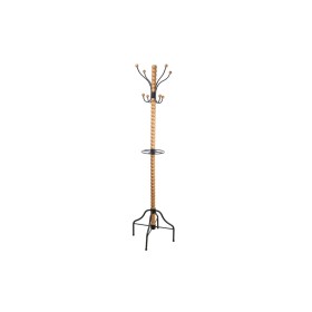 Hat stand Romimex Black Natural Wood Metal 44 x 183 x 44 cm by Romimex, Coat Racks - Ref: D1616225, Price: 98,51 €, Discount: %