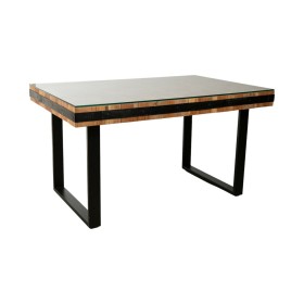 Mesa Romimex Negro Natural Madera Reciclada 140 x 77 x 90 cm de Romimex, Mesas - Ref: D1616272, Precio: 1,00 €, Descuento: %