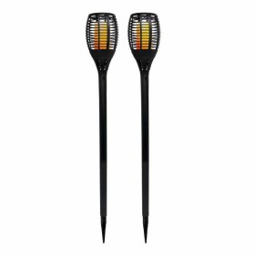 Set of solar garden torch lights Lumi Garden Maity Sun Mini Black Plastic 70 cm (2 Units) by Lumi Garden, Pathway Lighting - ...