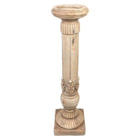 Candleholder Brown Golden Wood Crystal Steel 24 x 24 x 26 cm | Tienda24 - Global Online Shop Tienda24.eu