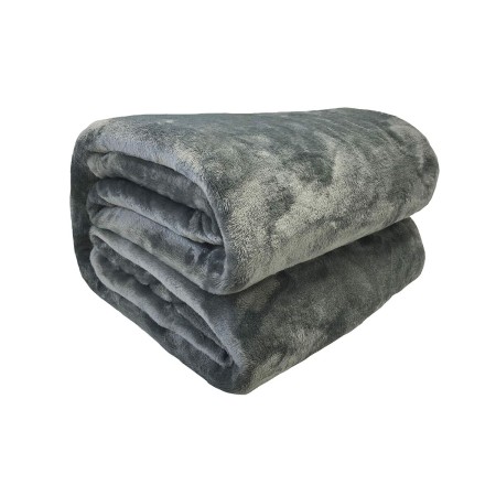 Blanket Poyet Motte Dark grey 240 x 220 cm by Poyet Motte, Blankets and bedcovers - Ref: S7151811, Price: 42,68 €, Discount: %